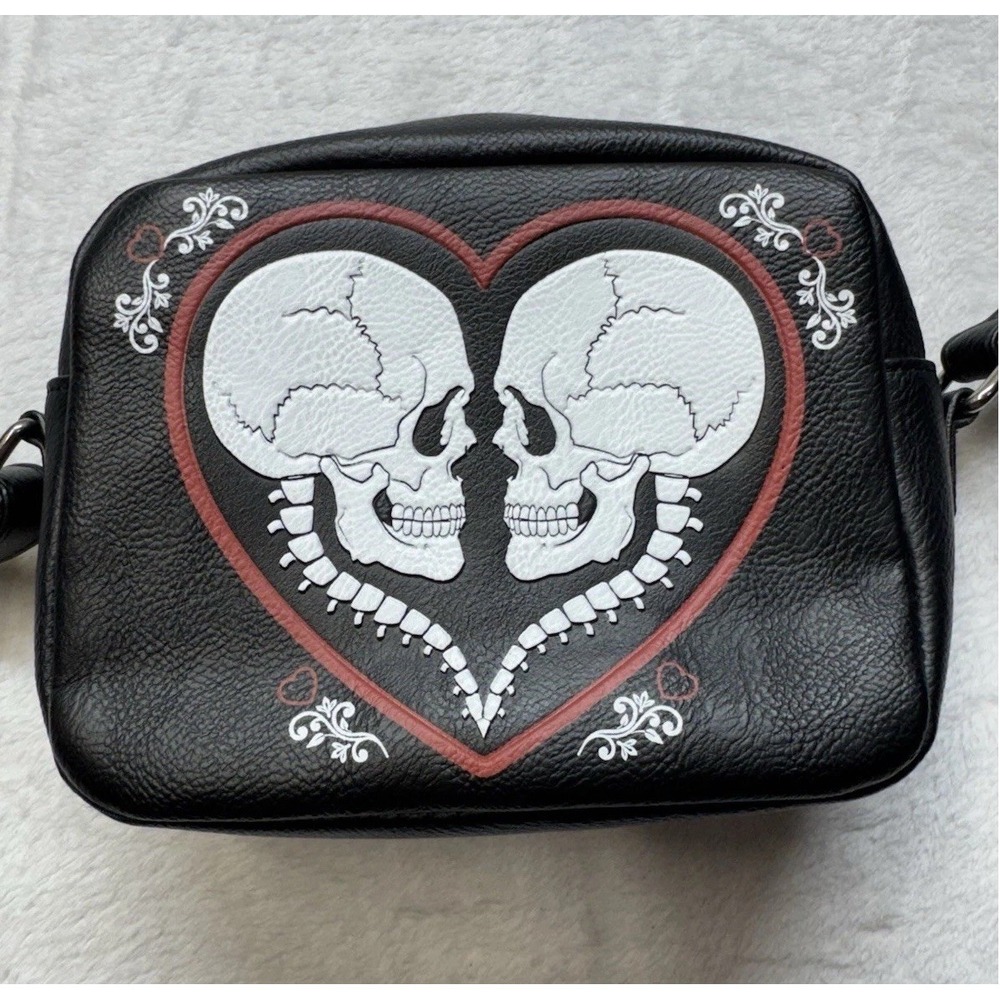 Loungefly Skeletons Heart Disney Crossbody Bag Gothic Romance handbag purse